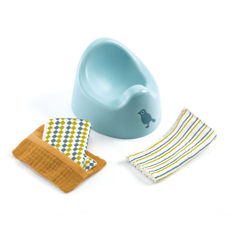 "Djeco - Pomea Collection - Doll Potty & Wipes Set"