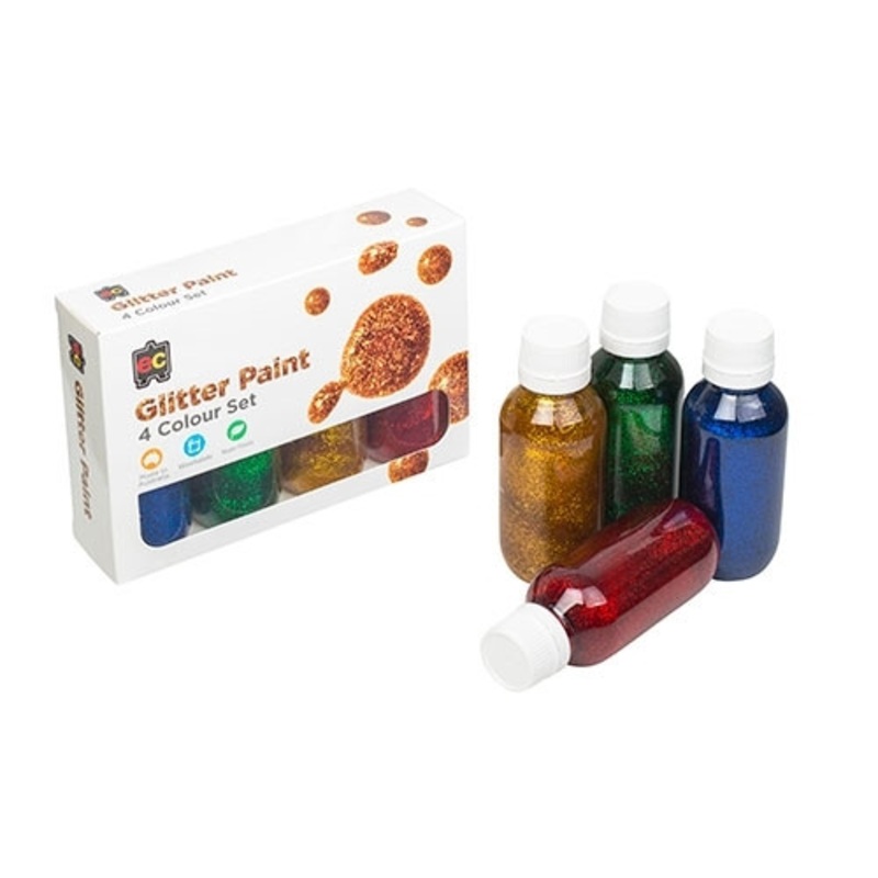 "Educational Colours - Glitter Paint 100ml Set of 4"