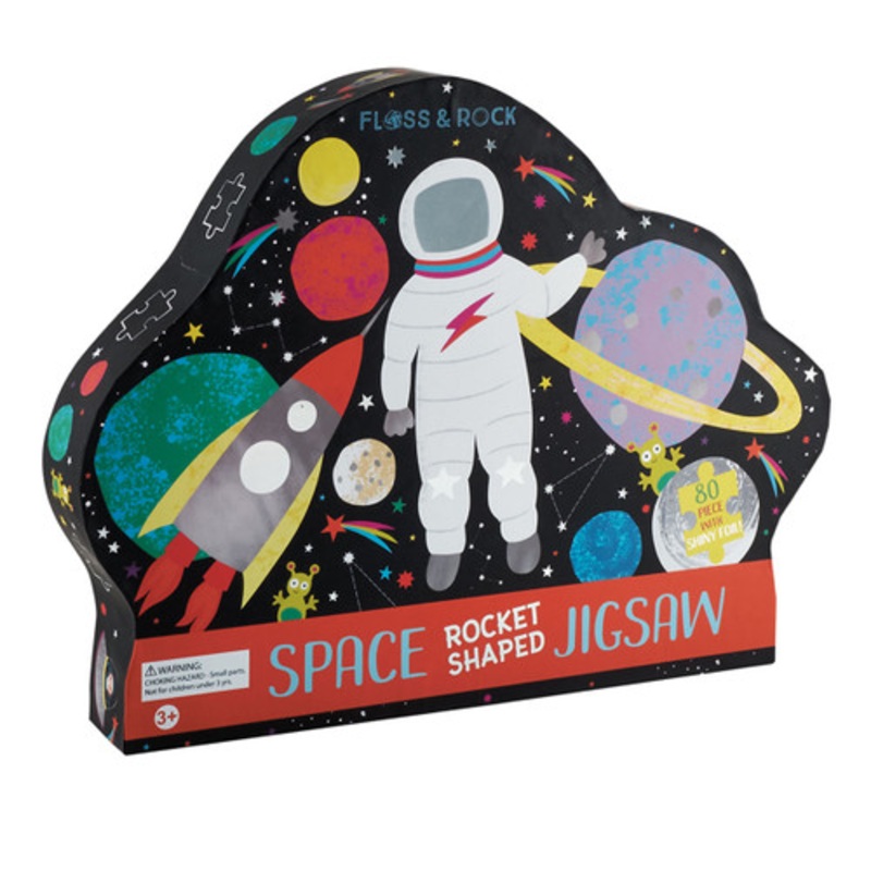 "Floss & Rock 80pc - Rocket Shaped Puzzle"