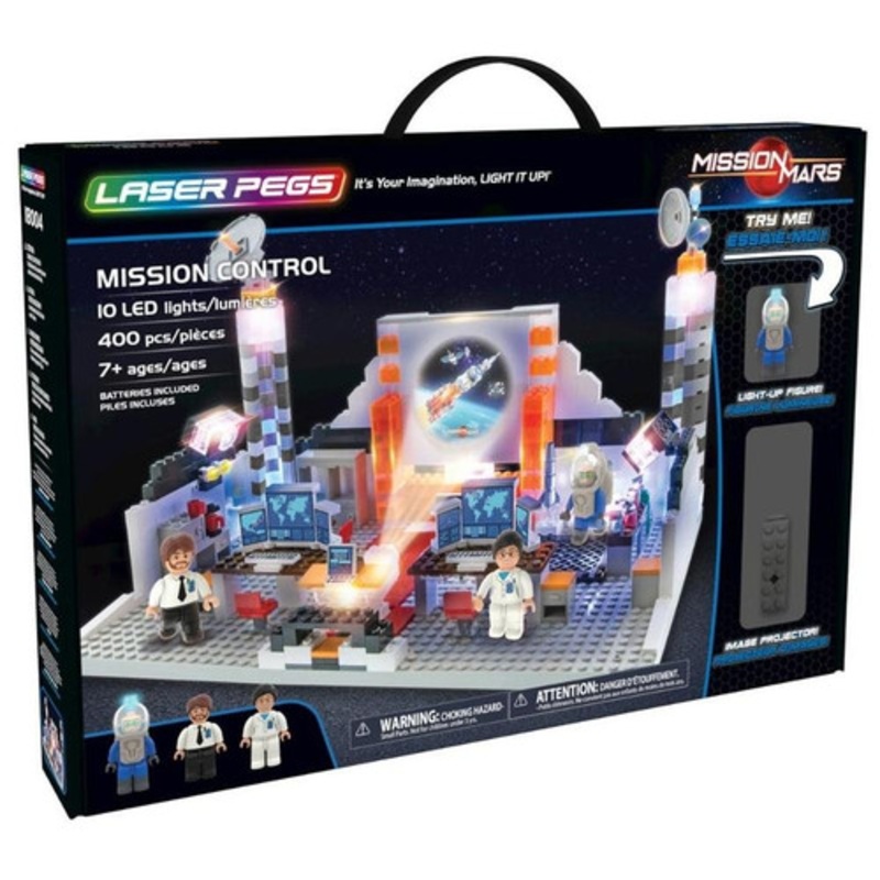 "Laser Pegs- Mars Mission Control Set *minor box damage*"
