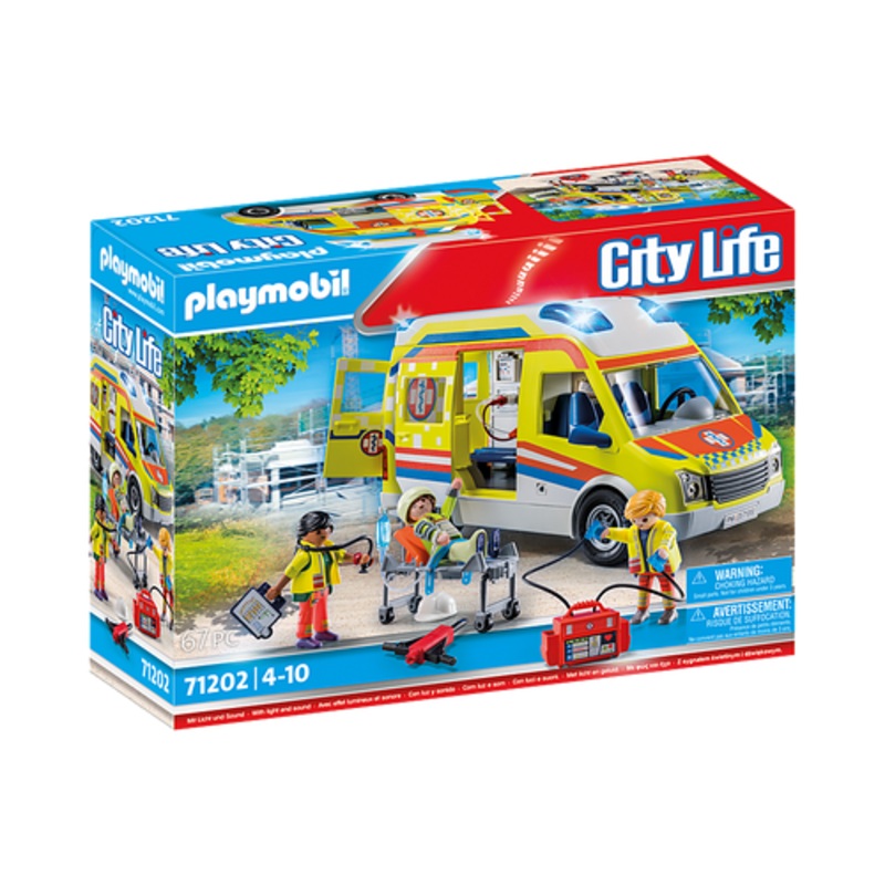 "Playmobil City Life -  Ambulance with Lights and Sound 71202"
