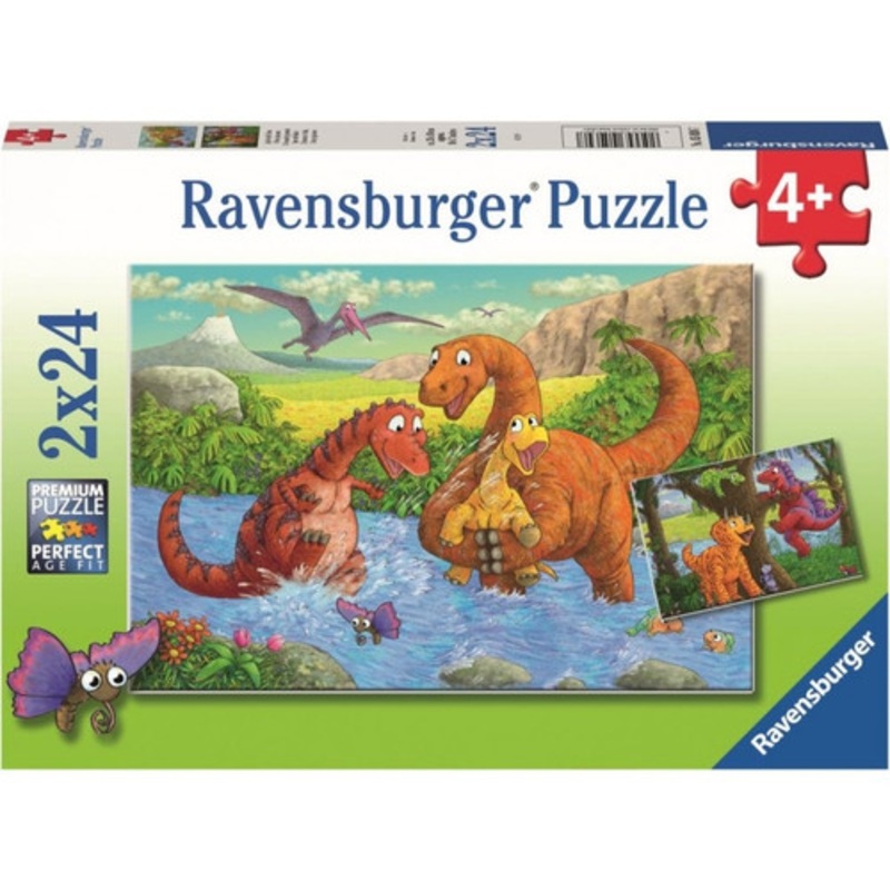 "Ravensburger 2x24pc - Dinosaurs at Play Puzzle"