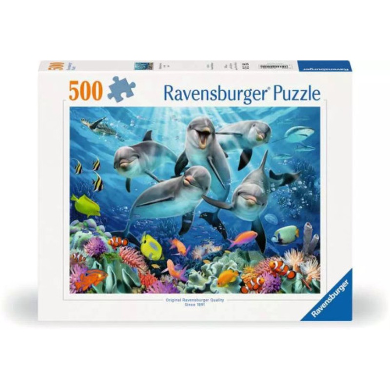 "Ravensburger 500pc - Dolphins in the Coral Reef Puzzle"