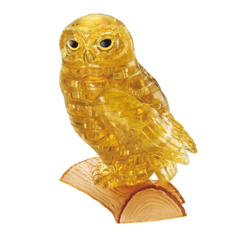 "Crystal Puzzle 3D - Gold Owl"