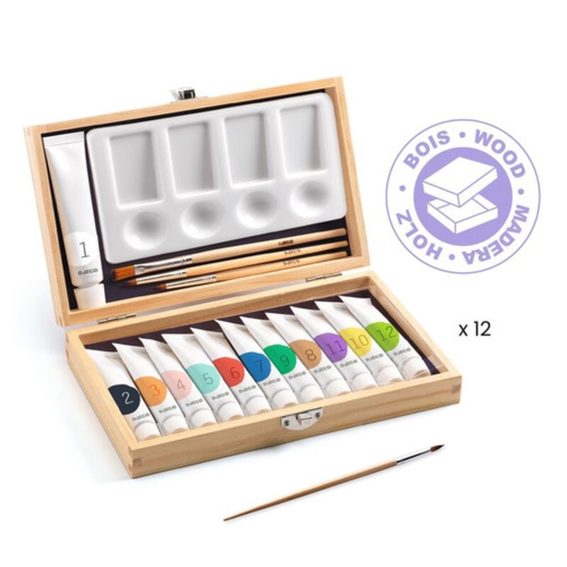 "Djeco - Artist's Box with 12 Gouaches"