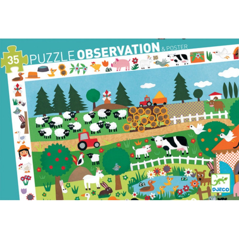 "Djeco The Farm Observation Puzzle 35pce"