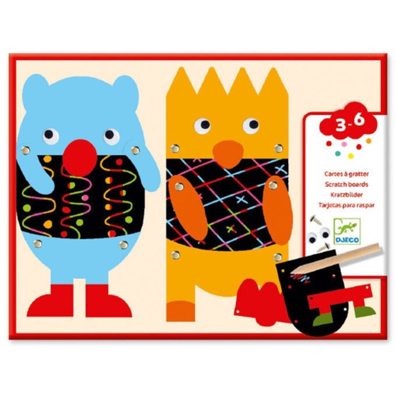 "Djeco- The Little Monsters Scratch Cards"