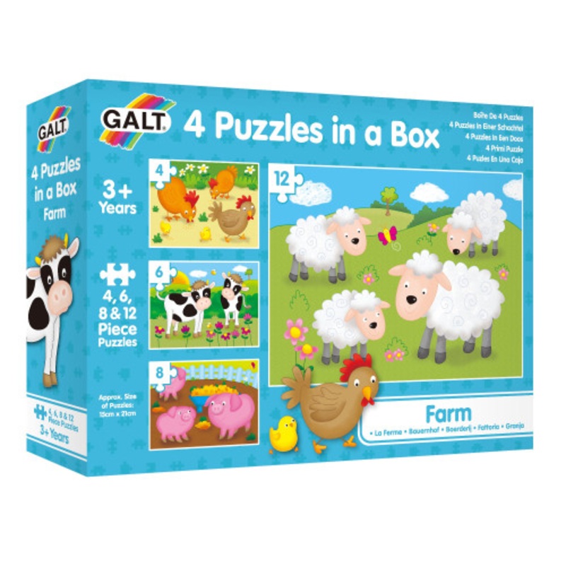 "Galt - Four Puzzles In A Box - Farm"