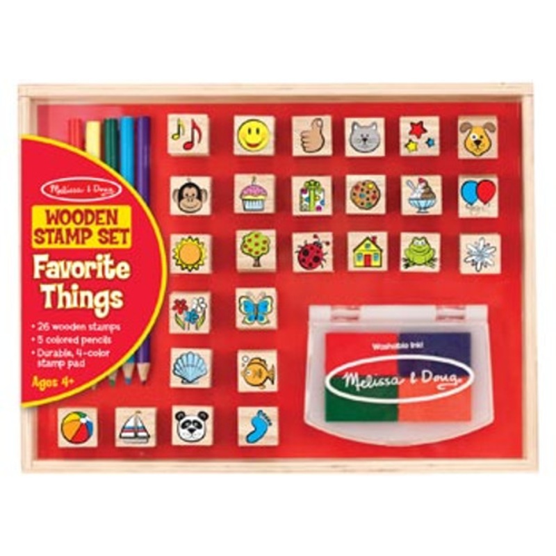 "Melissa & Doug - Favorite Things Wooden Stamp Set"