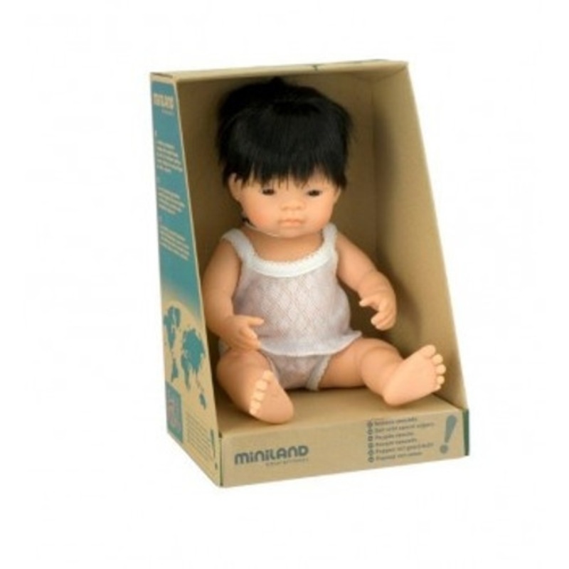 "Miniland Doll  38cm - Asian Boy Baby Doll"