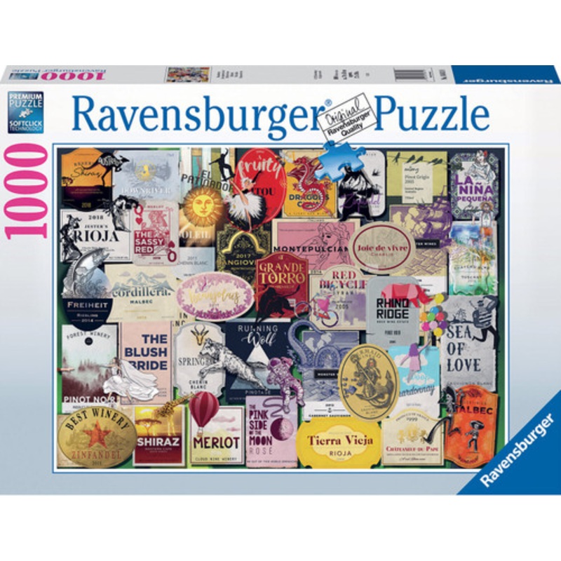 "Ravensburger 1000pc - Wine Labels"