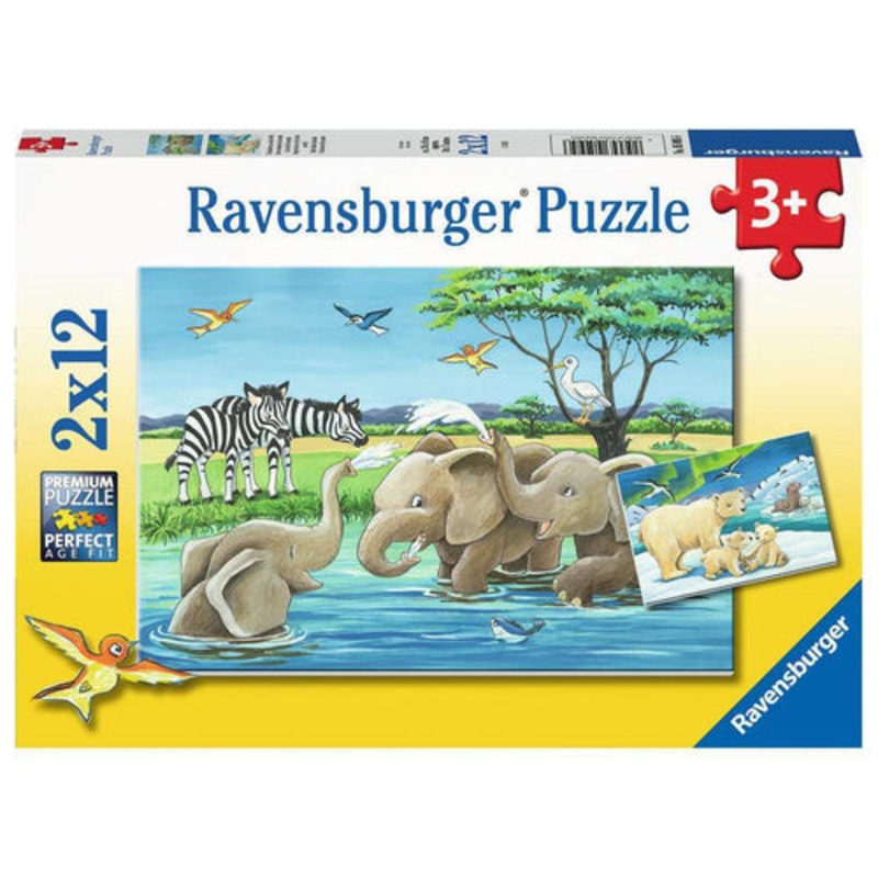 "Ravensburger 2x12pc - Baby Safari Animals Puzzle"