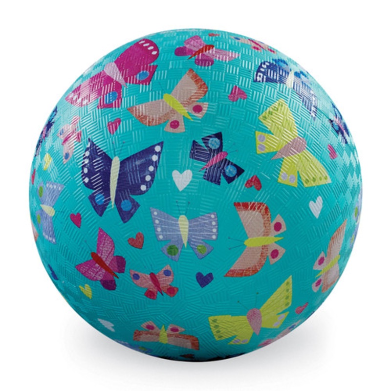 "Crocodile Creek 7" Playground Ball - Butterfly Rainbow (Aqua)"