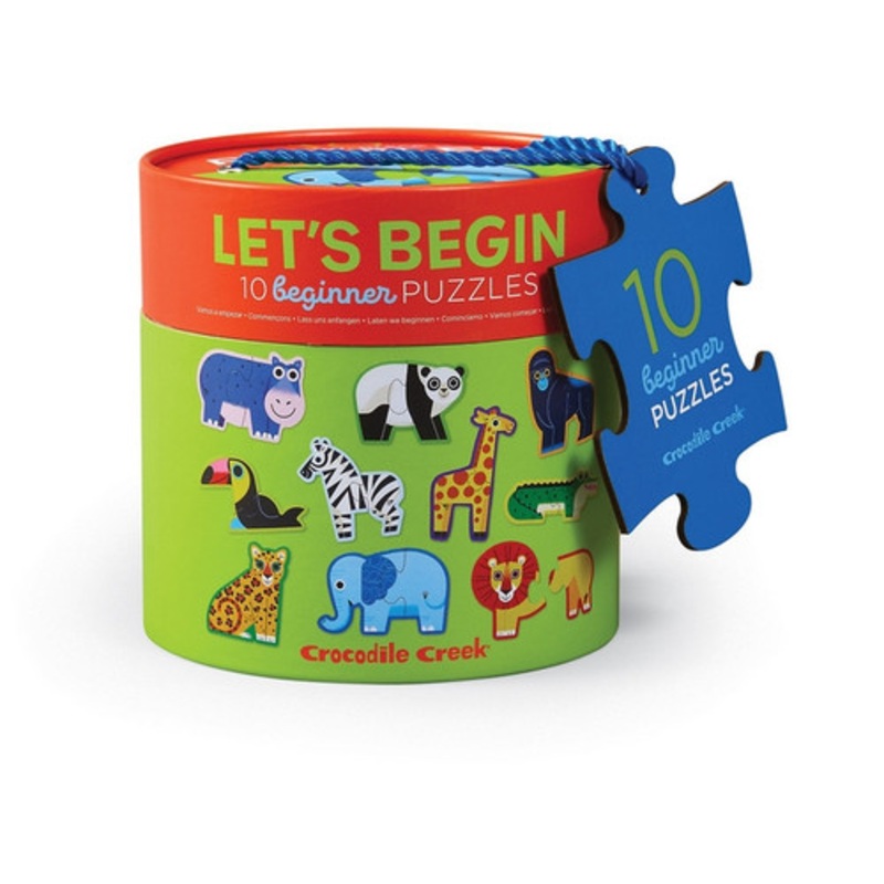 "Crocodile Creek Let's Begin 2pc Puzzles - Jungle"