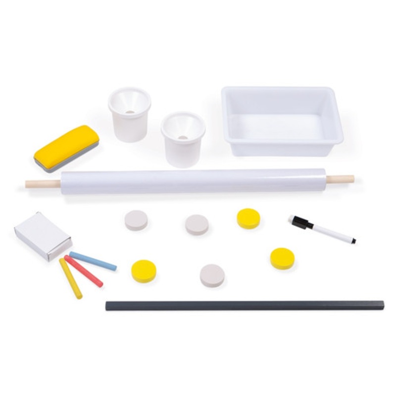 "Janod - Height Adjustable Black/White Board Easel - Grey"