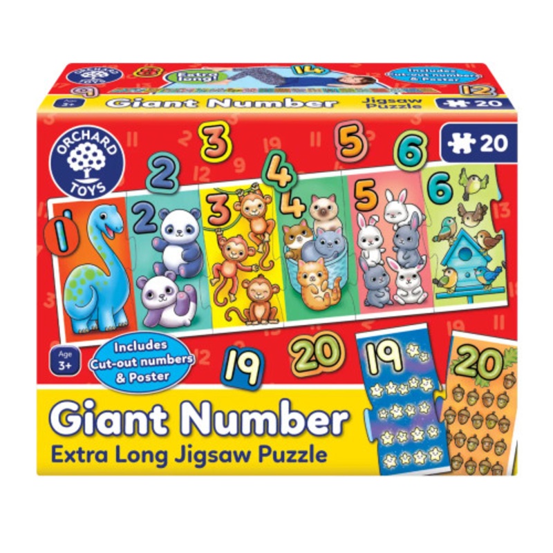 "Orchard Toys - Giant Number Extra Long Jigsaw Puzzle - 20pc"