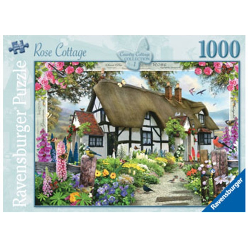 "Ravensburger 1000pc - Rose Country Cottage Puzzle"