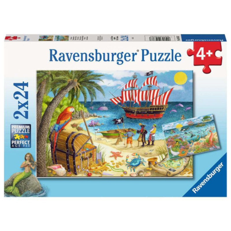 "Ravensburger 2x24pc - Pirates and Mermaids Puzzle"