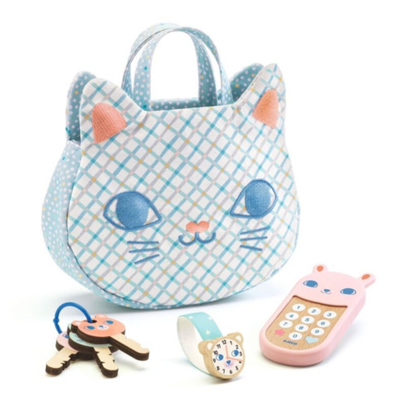 "Djeco - Baby Cat Handbag with Phone