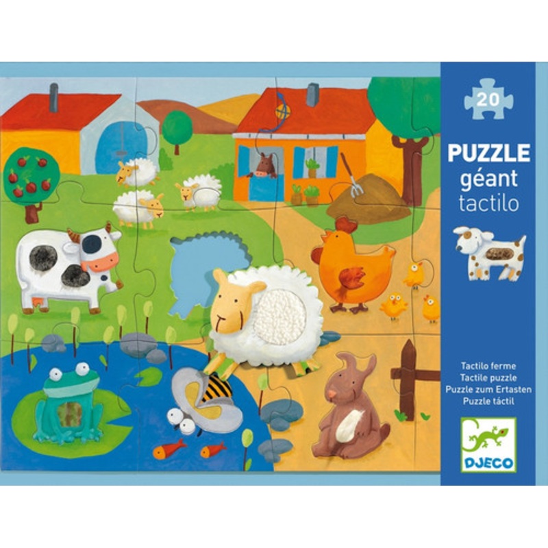 "Djeco Tactile Farm 20pc Puzzle"