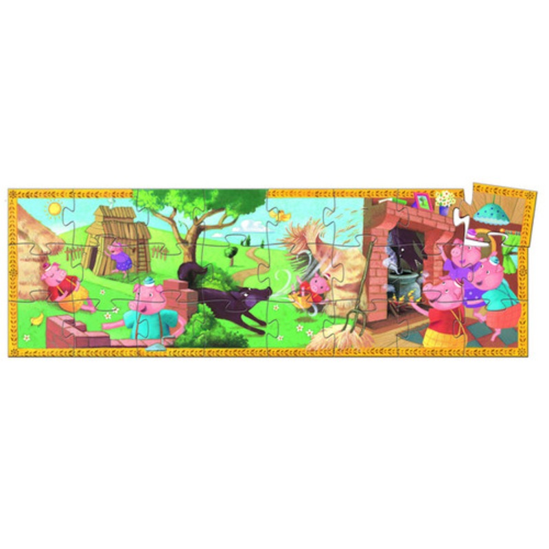 "Djeco The 3 Little Pigs Silhouette Puzzle 24pce"