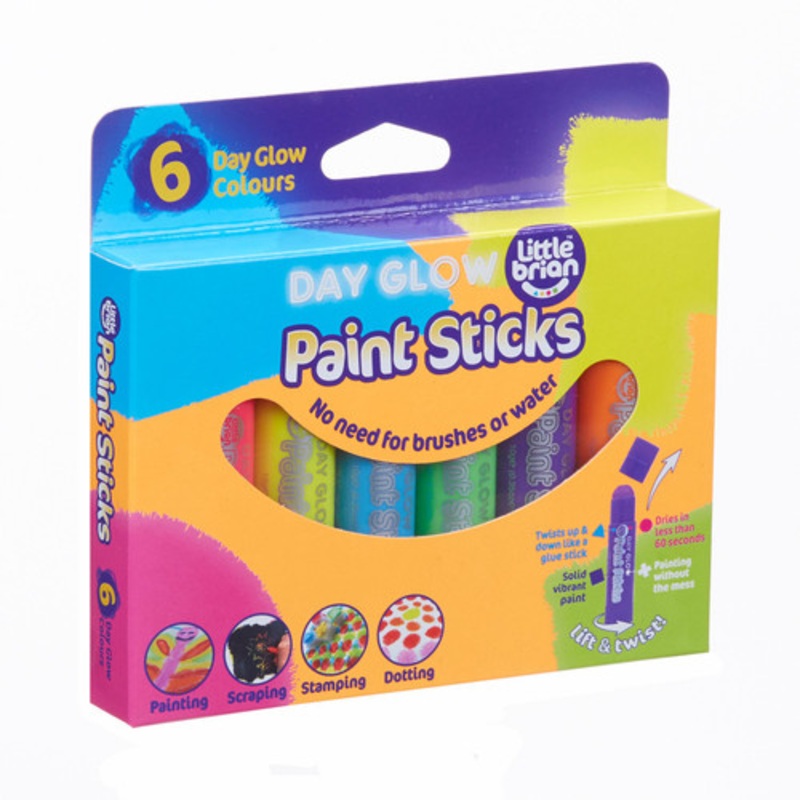 "Little Brian Paint Sticks - Day Glow 6 pk"