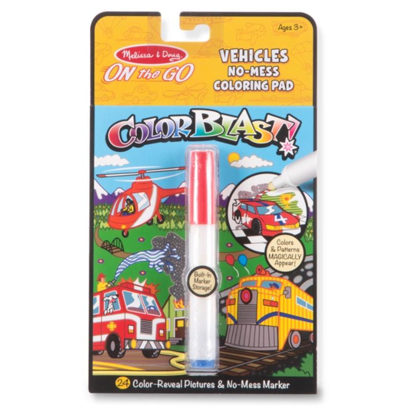 "Melissa & Doug - On the Go ColorBlast No-Mess Coloring Pad - Vehicles"