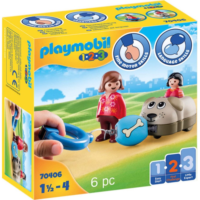 "Playmobil 1.2.3 - Dog Train Car | 70406"