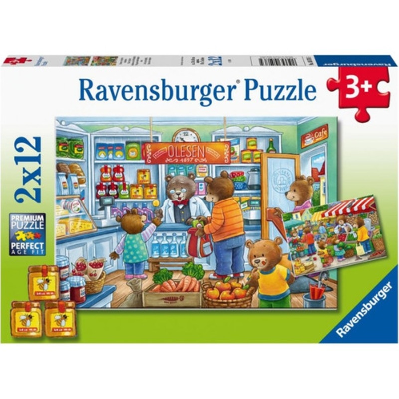 "Ravensburger 2x12pc - Let's Go Shopping Puzzle"
