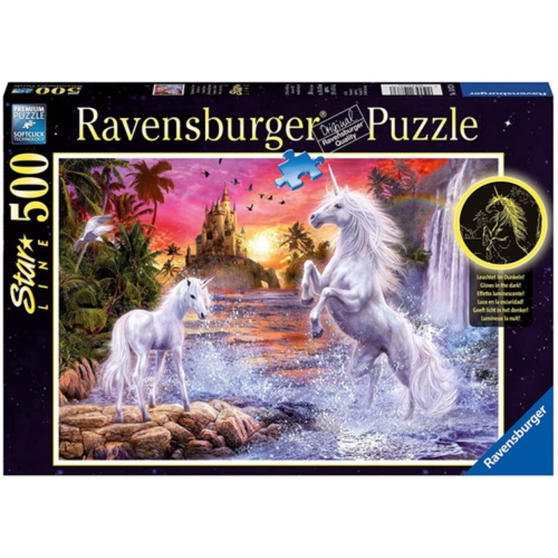 "Ravensburger 500pc - Unicorns at the River Starline Puzzle"