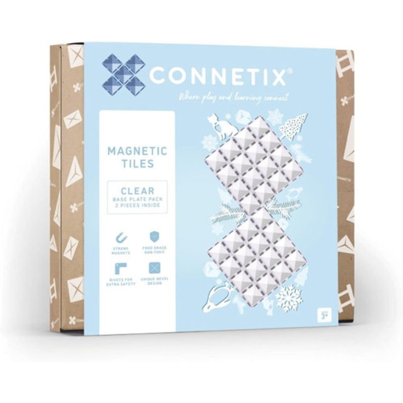 "Connetix - Clear Base Plate 2pc"