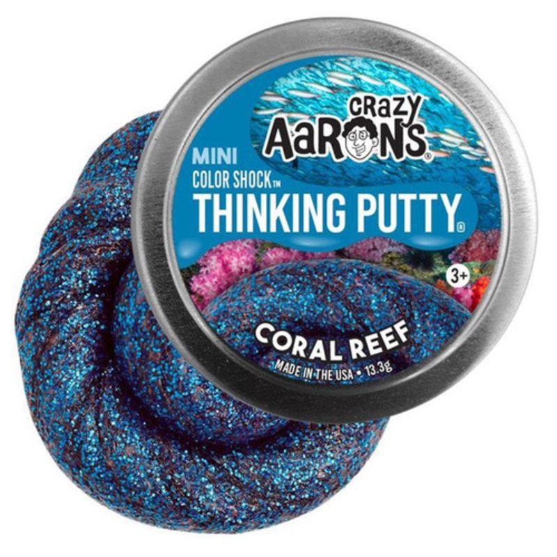 "Crazy Aaron's Mini COLOR SHOCK Thinking Putty - Coral Reef 2'' Tin"