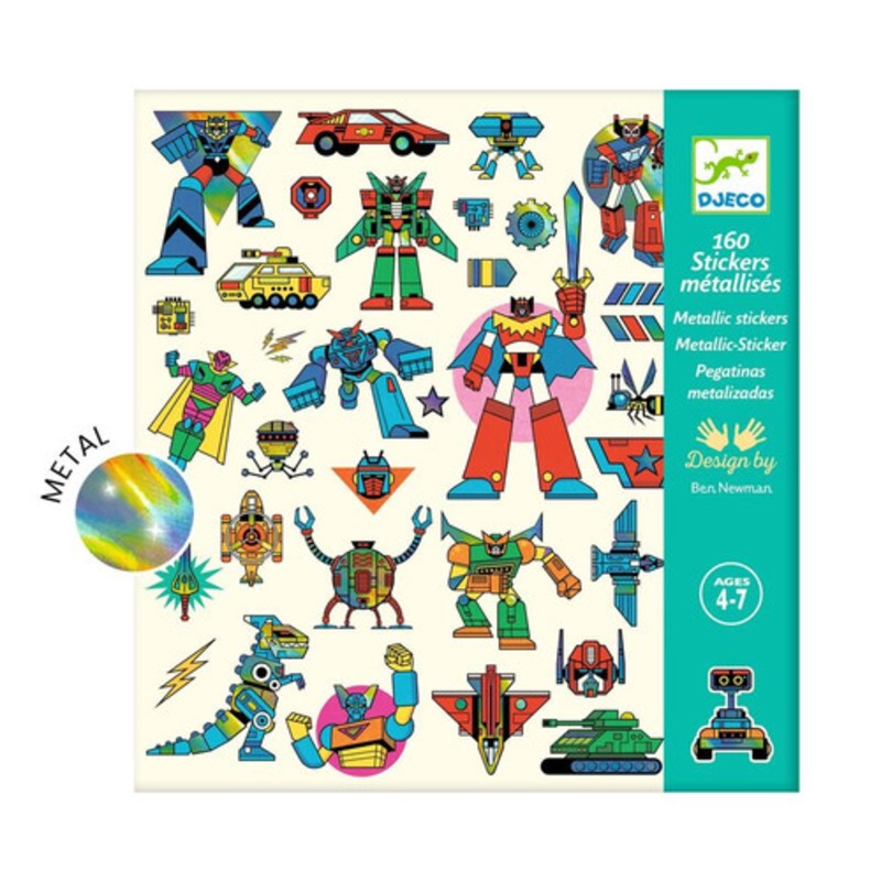"Djeco - Robot Metallic Stickers"