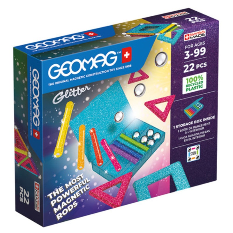 "Geomag - Glitter Panels Recycled 22pc"