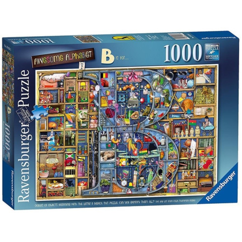 "Ravensburger 1000pc - Awesome Alphabet B Puzzle by Colin Thompson"