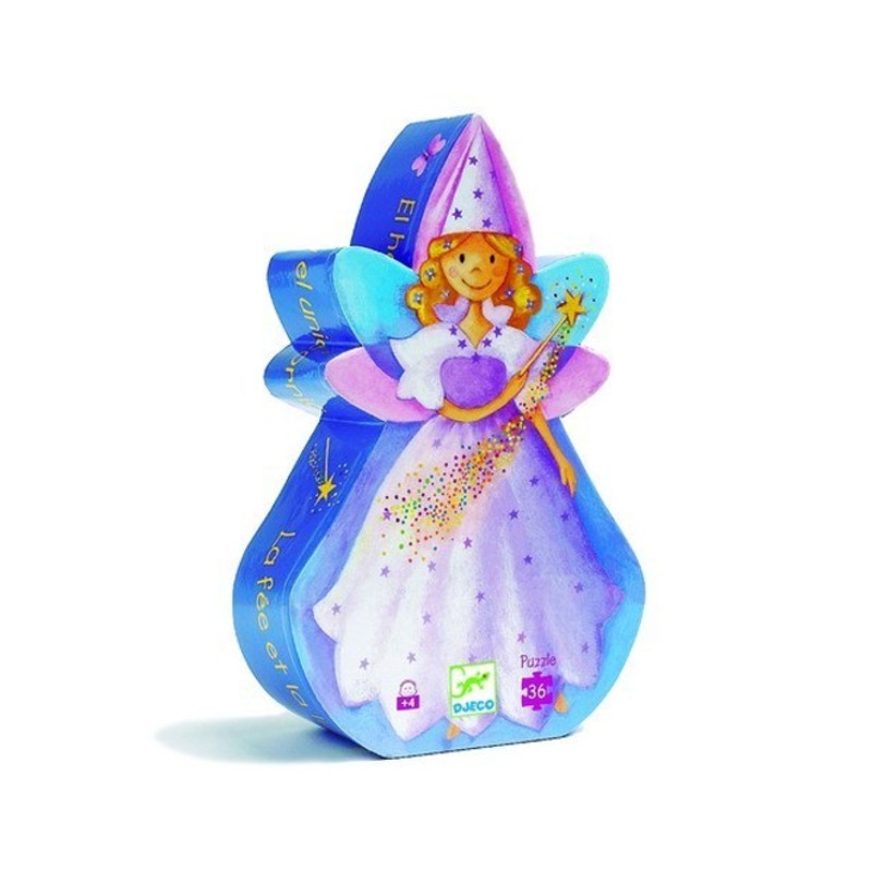 "Djeco Fairy and Unicorn Silhouette Puzzle 36pce"