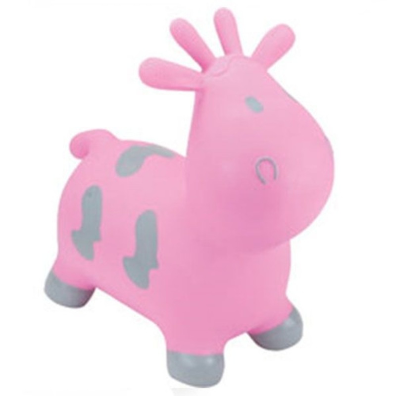 "Happy Hopperz - Pink Cow with Grey Spots"