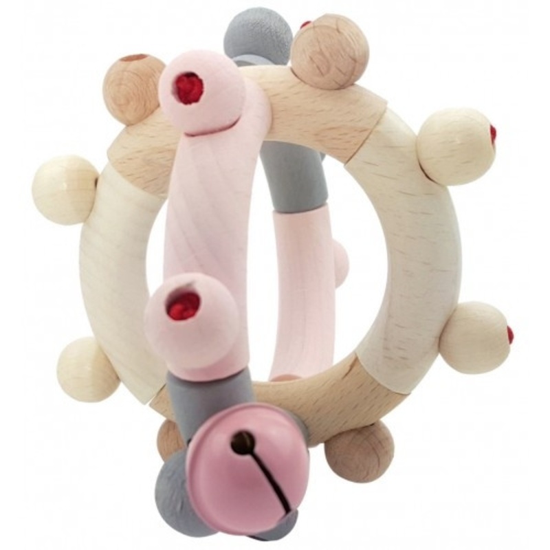 "Hess-Spielzeug - Rattle Motor Ball Natural Pink"