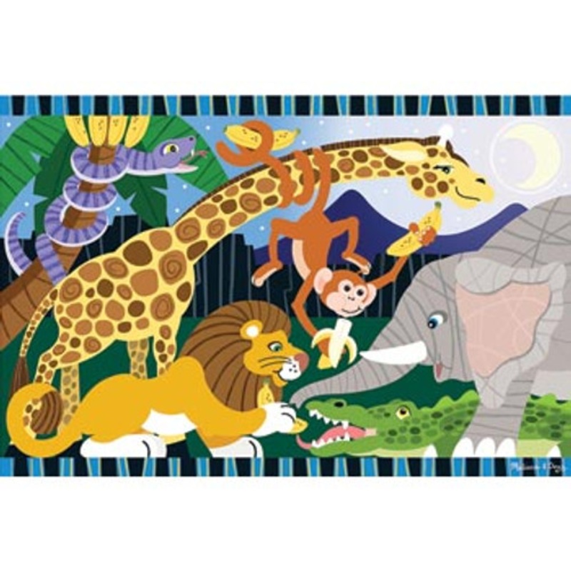 "Melissa & Doug - Safari Social Floor Puzzle 24pc"