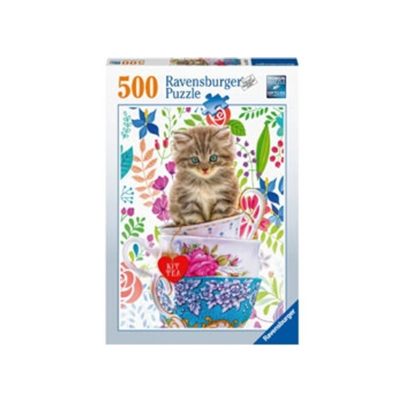 "Ravensburger 500pc - Kitten in a Cup Puzzle"