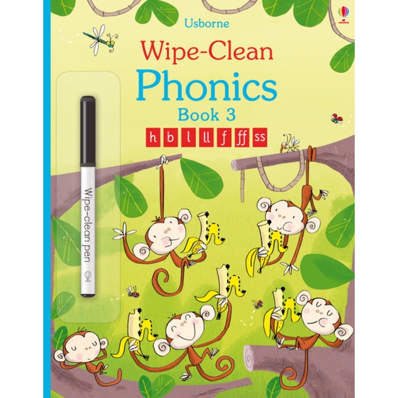 "Usborne Wipe-Clean Phonics Book 3"