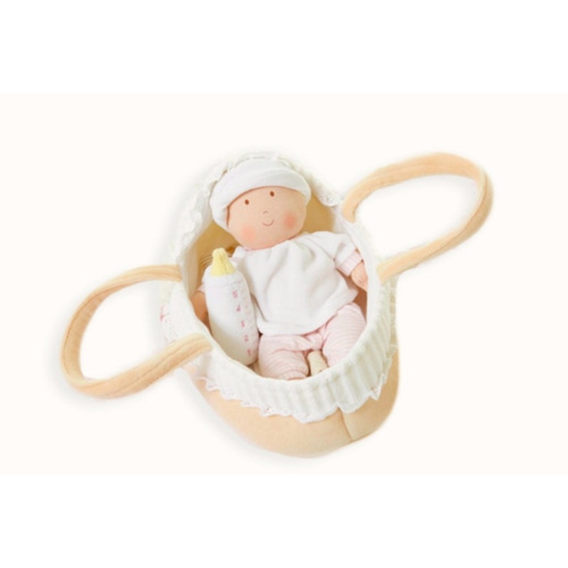 "Bonikka - Grace Baby Doll in Carry Cot With Bottle & Blanket"