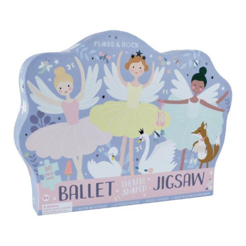 "Floss & Rock 80pc -  Ballet Theatre Shaped Puzzle"
