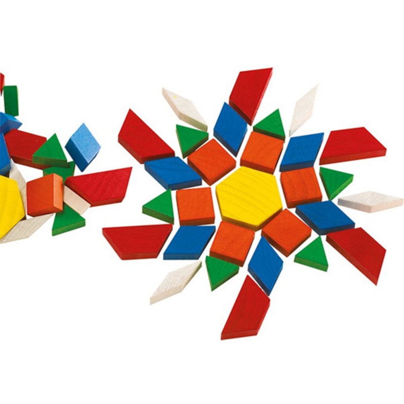 "Learning Can Be Fun Wooden Pattern Blocks 250pcs"