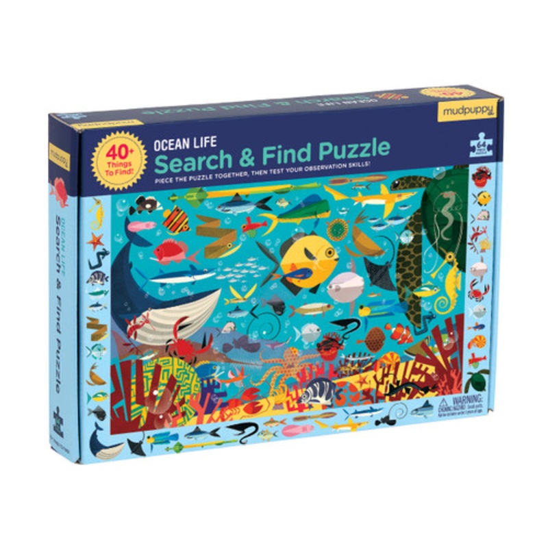 "Mudpuppy Search & Find Observation Puzzle - Ocean Life 64pc"