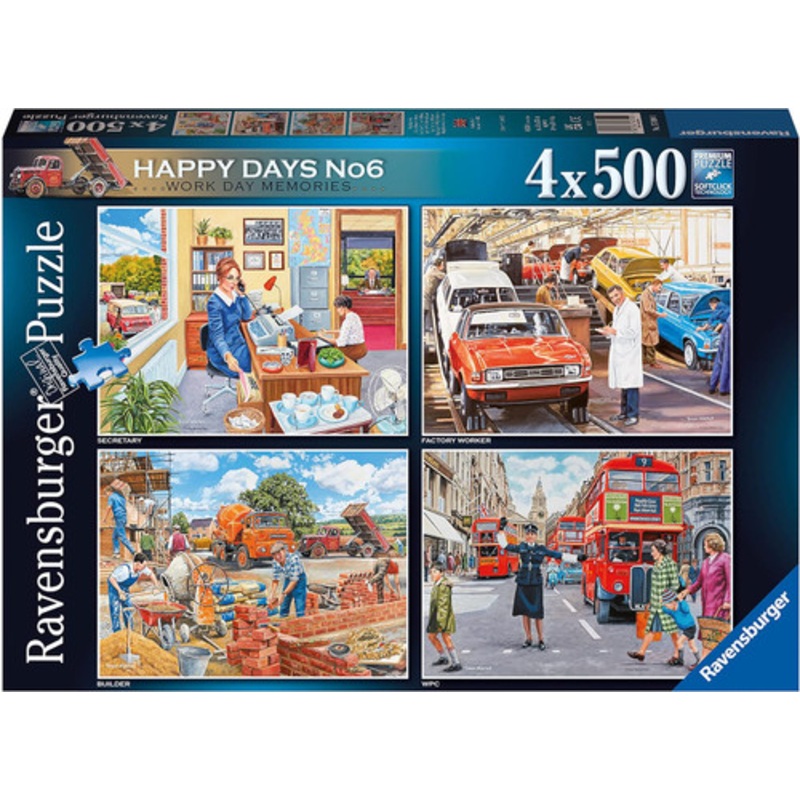 "Ravensburger 4 x 500pc - Trevor Mitchell Happy Days No.6 Puzzle"