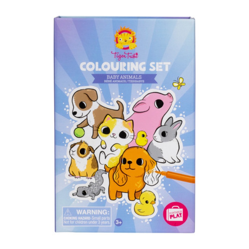 "Tiger Tribe Colouring Set - Baby Animals"
