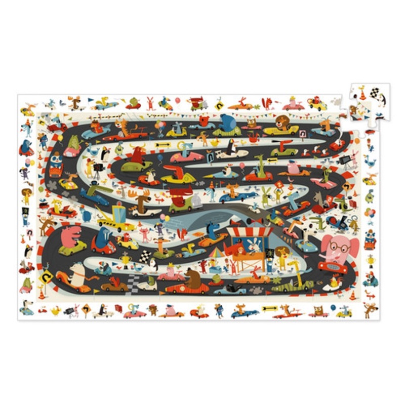 "Djeco - Car Ralley Observation Puzzle 54 pce"