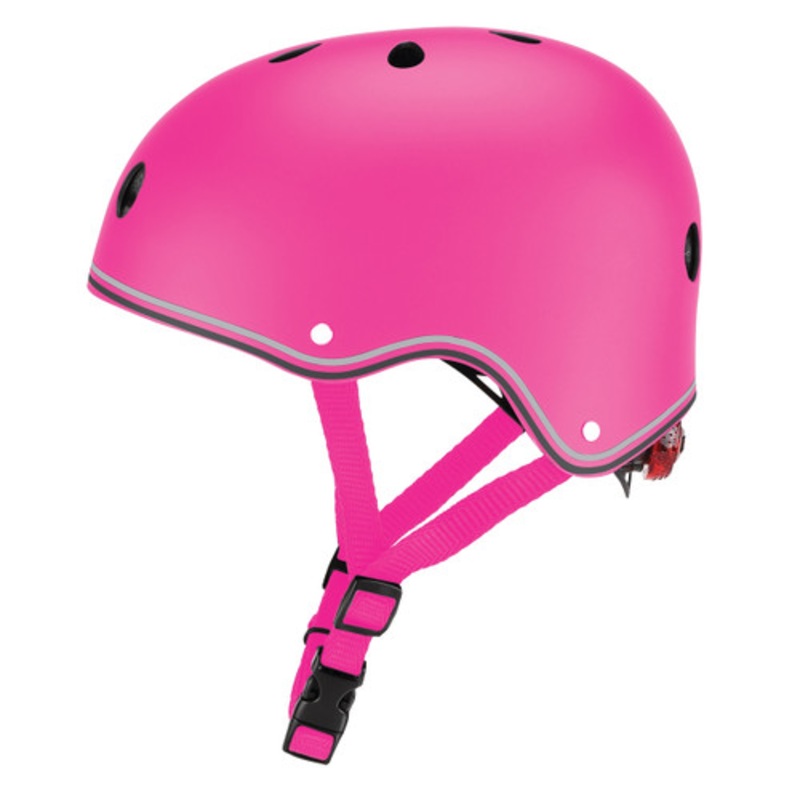 "Globber Helmet with Flashing LED Light -DEEP PINK - XS/S (51-55cm)"