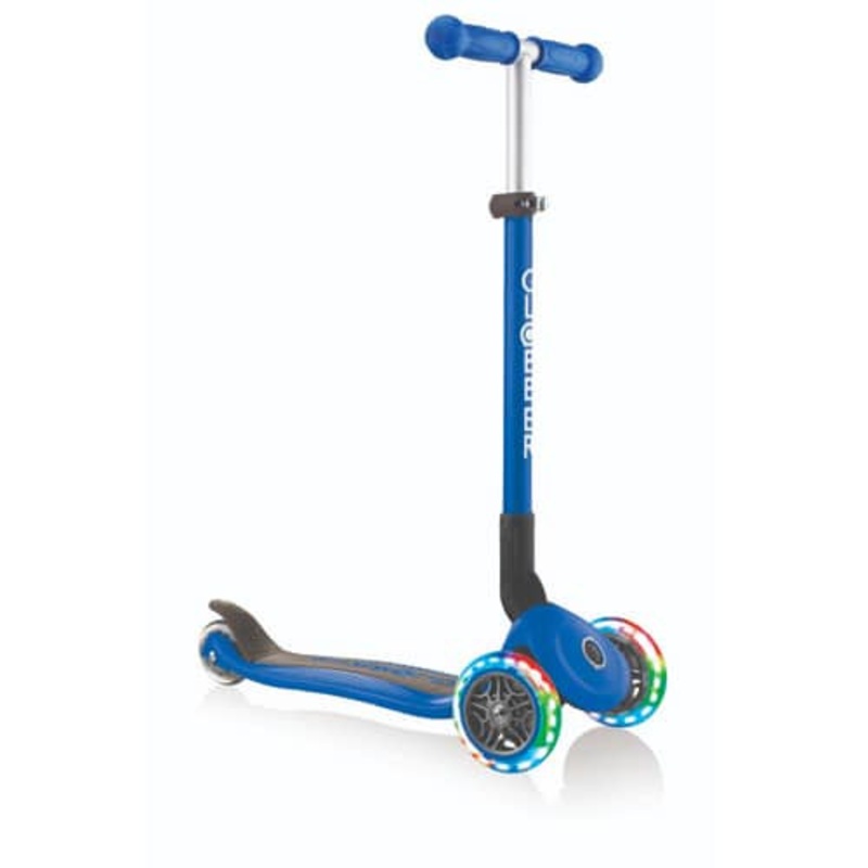 "Globber PRIMO FOLDABLE LIGHTS - 3 Wheel Scooter - Navy Blue"